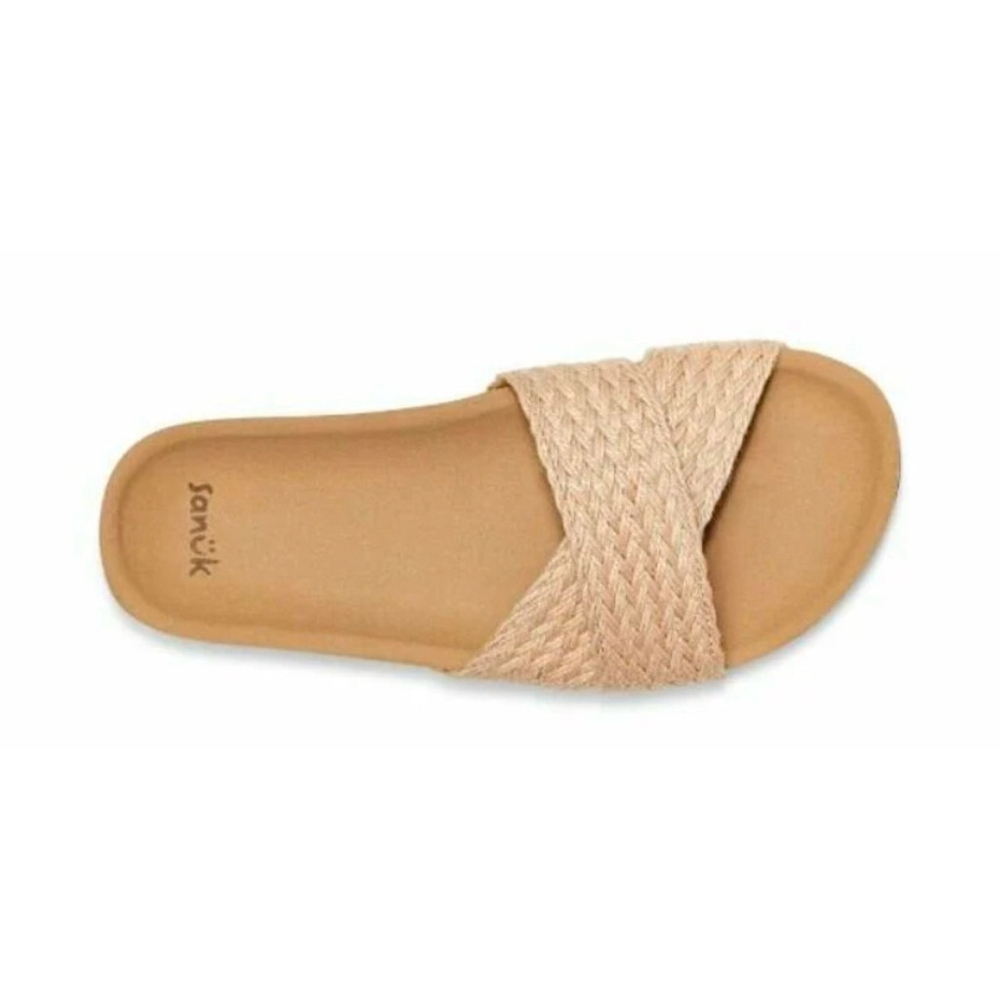 Women's Sanuk Cruzy Jute Sandals Natural Beige
